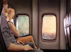 Тётя в самолёте подрочила член своему племяннику